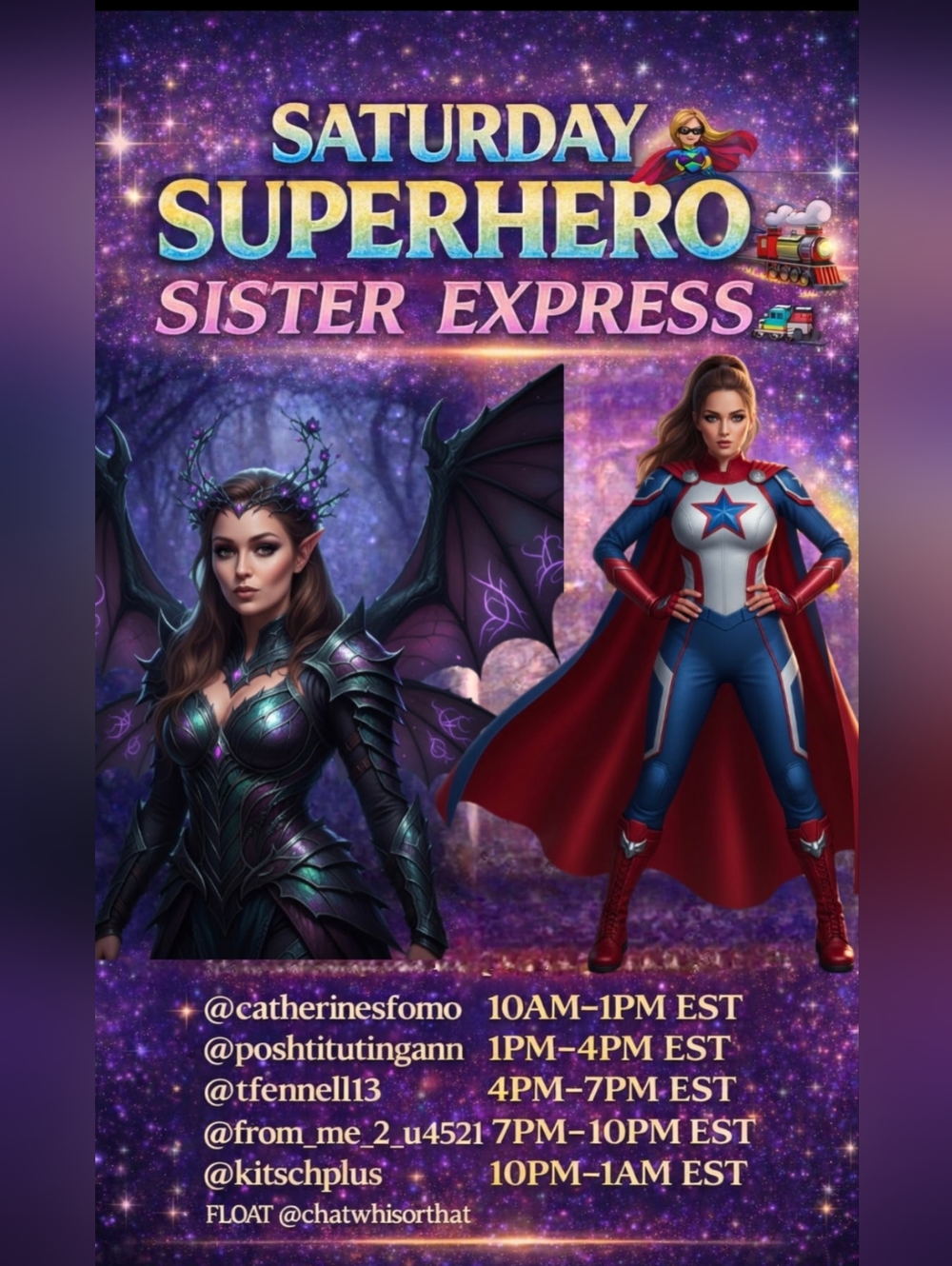 Saturday Superhero Sister Express Graphic Poster
